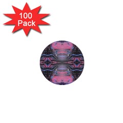 Grey Pink Module  1  Mini Buttons (100 Pack)  by kaleidomarblingart