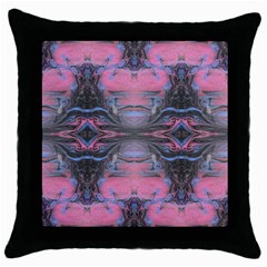 Grey Pink Module  Throw Pillow Case (black) by kaleidomarblingart