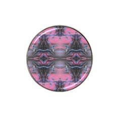 Grey Pink Module  Hat Clip Ball Marker by kaleidomarblingart