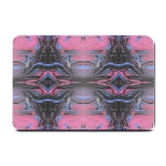 Grey Pink Module  Small Doormat  by kaleidomarblingart