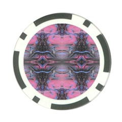 Grey Pink Module  Poker Chip Card Guard by kaleidomarblingart