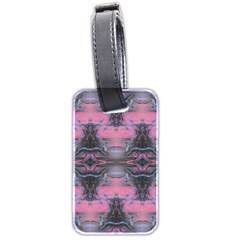 Grey Pink Module  Luggage Tag (two Sides) by kaleidomarblingart