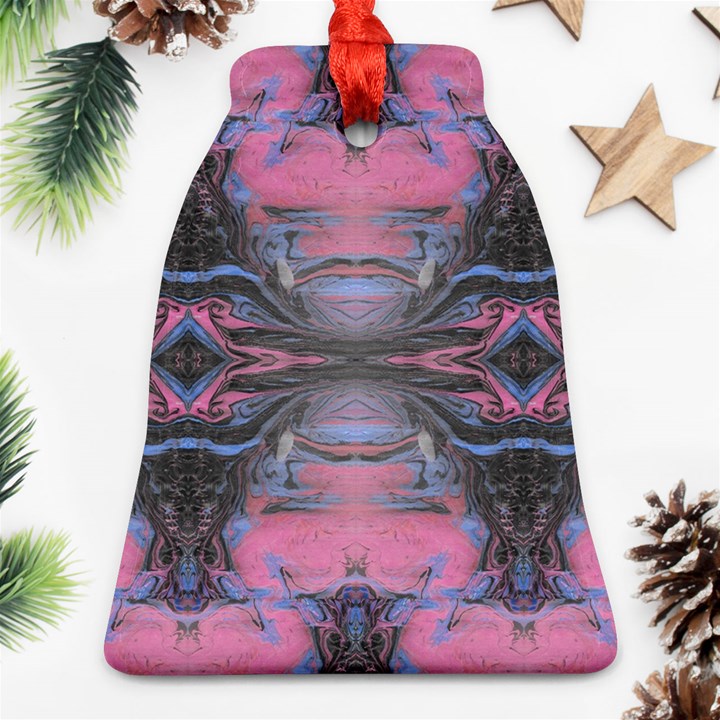 Grey Pink Module  Bell Ornament (Two Sides)