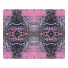 Grey Pink Module  Double Sided Flano Blanket (large)  by kaleidomarblingart