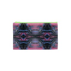 Grey Pink Module  Cosmetic Bag (xs) by kaleidomarblingart