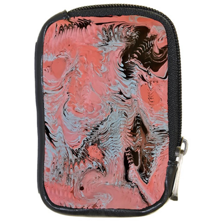 Pink Arabesque Compact Camera Leather Case