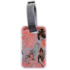 Pink Arabesque Luggage Tag (two Sides) by kaleidomarblingart