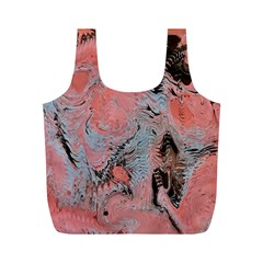 Pink Arabesque Full Print Recycle Bag (m) by kaleidomarblingart