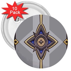 Abiogenisis 3  Buttons (10 Pack) 