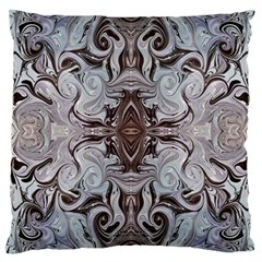 Turquoise Black Arabesque Repeats Large Cushion Case (Two Sides)