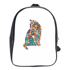 Flower Cat School Bag (large) by LW323