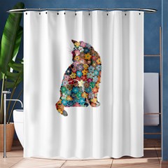 Flower Cat Shower Curtain 60  X 72  (medium)  by LW323