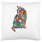 Flower Cat Large Cushion Case (One Side) Front