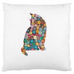 Flower Cat Standard Flano Cushion Case (one Side) by LW323