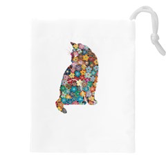 Flower Cat Drawstring Pouch (5xl) by LW323