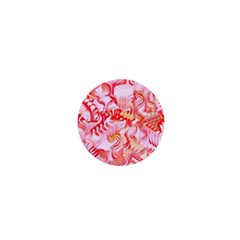 Cherry Blossom Cascades Abstract Floral Pattern Pink White  1  Mini Buttons by CrypticFragmentsDesign