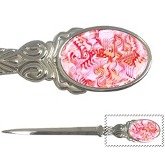 Cherry Blossom Cascades Abstract Floral Pattern Pink White  Letter Opener by CrypticFragmentsDesign