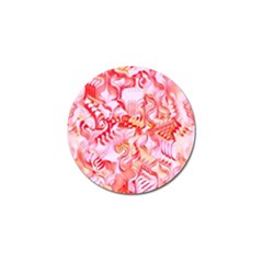 Cherry Blossom Cascades Abstract Floral Pattern Pink White  Golf Ball Marker by CrypticFragmentsDesign