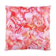 Cherry Blossom Cascades Abstract Floral Pattern Pink White  Standard Cushion Case (one Side) by CrypticFragmentsDesign