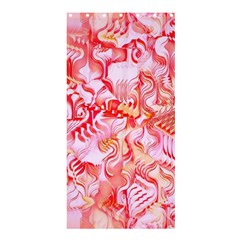 Cherry Blossom Cascades Abstract Floral Pattern Pink White  Shower Curtain 36  X 72  (stall)  by CrypticFragmentsDesign