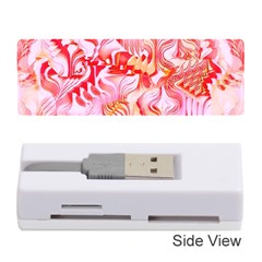 Cherry Blossom Cascades Abstract Floral Pattern Pink White  Memory Card Reader (stick) by CrypticFragmentsDesign