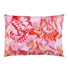 Cherry Blossom Cascades Abstract Floral Pattern Pink White  Pillow Case (two Sides) by CrypticFragmentsDesign