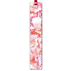 Cherry Blossom Cascades Abstract Floral Pattern Pink White  Large Book Marks by CrypticFragmentsDesign