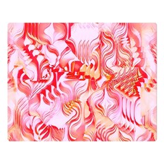 Cherry Blossom Cascades Abstract Floral Pattern Pink White  Double Sided Flano Blanket (large)  by CrypticFragmentsDesign