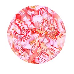 Cherry Blossom Cascades Abstract Floral Pattern Pink White  Mini Round Pill Box (pack Of 5)