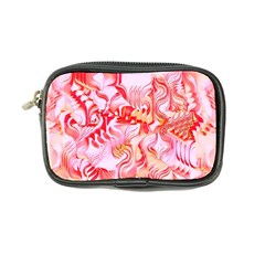 Cherry Blossom Cascades Abstract Floral Pattern Pink White  Coin Purse by CrypticFragmentsDesign