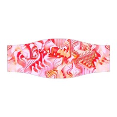 Cherry Blossom Cascades Abstract Floral Pattern Pink White  Stretchable Headband by CrypticFragmentsDesign