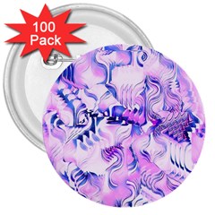 Hydrangea Blossoms Fantasy Gardens Pastel Pink And Blue 3  Buttons (100 Pack)  by CrypticFragmentsDesign