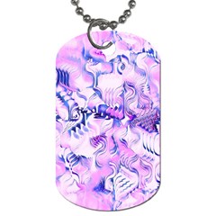 Hydrangea Blossoms Fantasy Gardens Pastel Pink And Blue Dog Tag (one Side) by CrypticFragmentsDesign