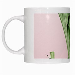 Palm Leaves On Pink White Mugs by goljakoff