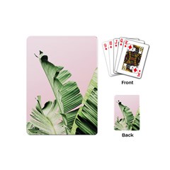 Palm Leaves On Pink Playing Cards Single Design (mini) by goljakoff