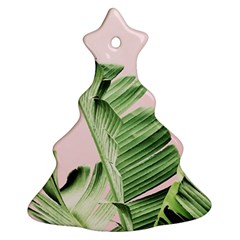 Palm Leaves On Pink Christmas Tree Ornament (two Sides) by goljakoff