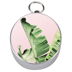 Palm Leaves On Pink Silver Compasses by goljakoff