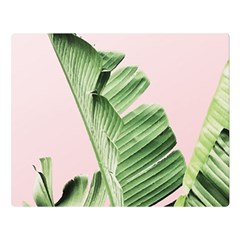 Palm Leaves On Pink Double Sided Flano Blanket (large)  by goljakoff