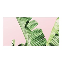 Palm Leaves On Pink Satin Shawl by goljakoff