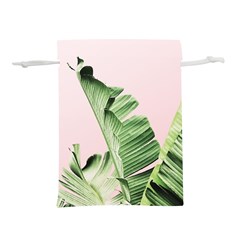 Palm Leaves On Pink Lightweight Drawstring Pouch (s) by goljakoff