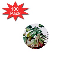 Tropical Leaves 1  Mini Buttons (100 Pack)  by goljakoff