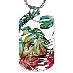 Tropical Leaves Dog Tag (one Side) by goljakoff