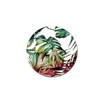 Tropical leaves Golf Ball Marker Front