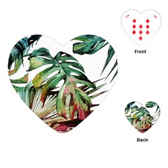 Tropical Leaves Playing Cards Single Design (heart) by goljakoff