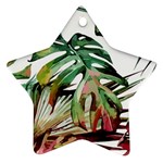 Tropical leaves Star Ornament (Two Sides) Front