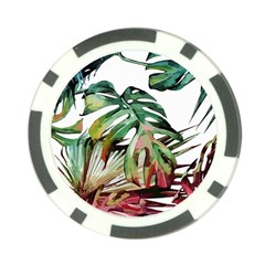 Tropical Leaves Poker Chip Card Guard by goljakoff