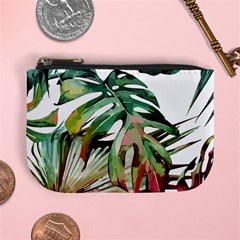 Tropical Leaves Mini Coin Purse by goljakoff