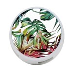 Tropical leaves 4-Port USB Hub (Two Sides) Front