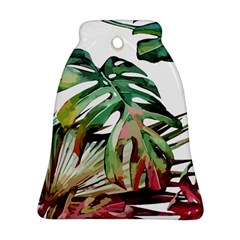 Tropical Leaves Bell Ornament (two Sides) by goljakoff