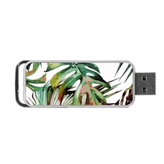 Tropical Leaves Portable Usb Flash (one Side) by goljakoff